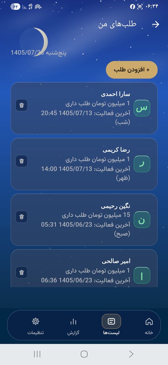 لیست آدم‌ها